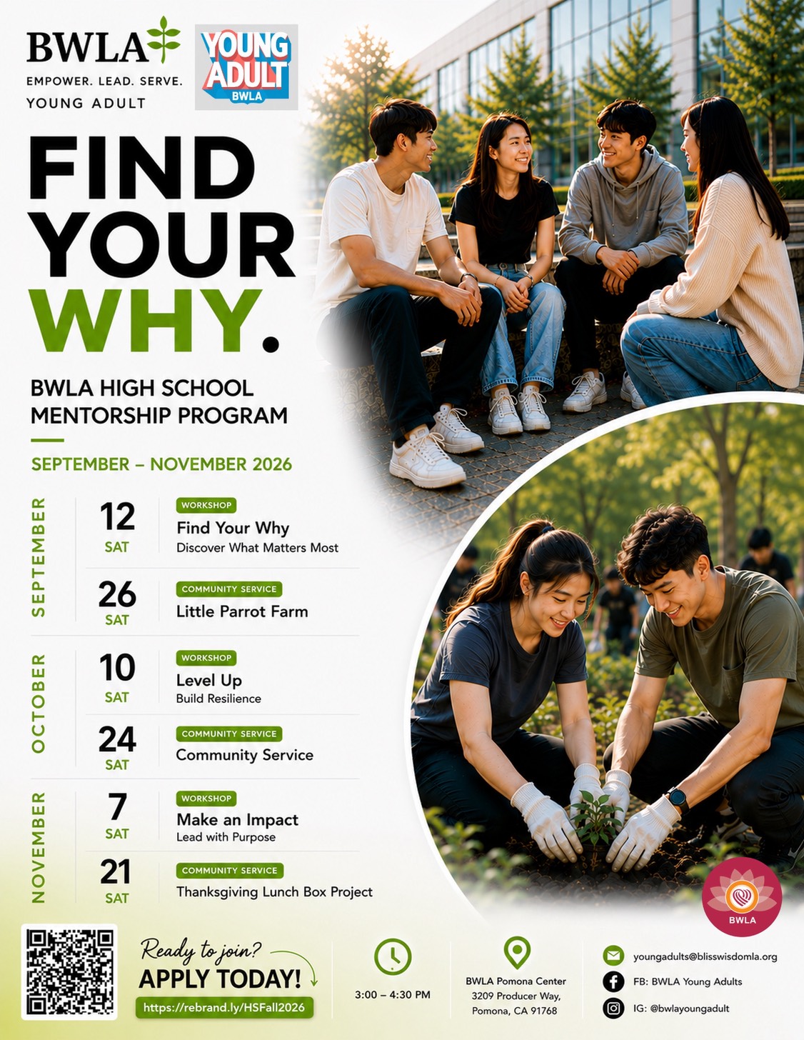 BWLA High School Mentorship Program Fall 2026